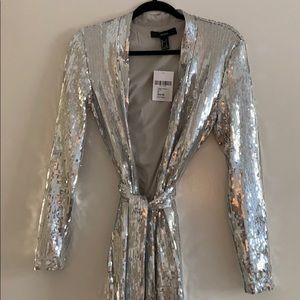 Forever21 Silver Sequin Jacket